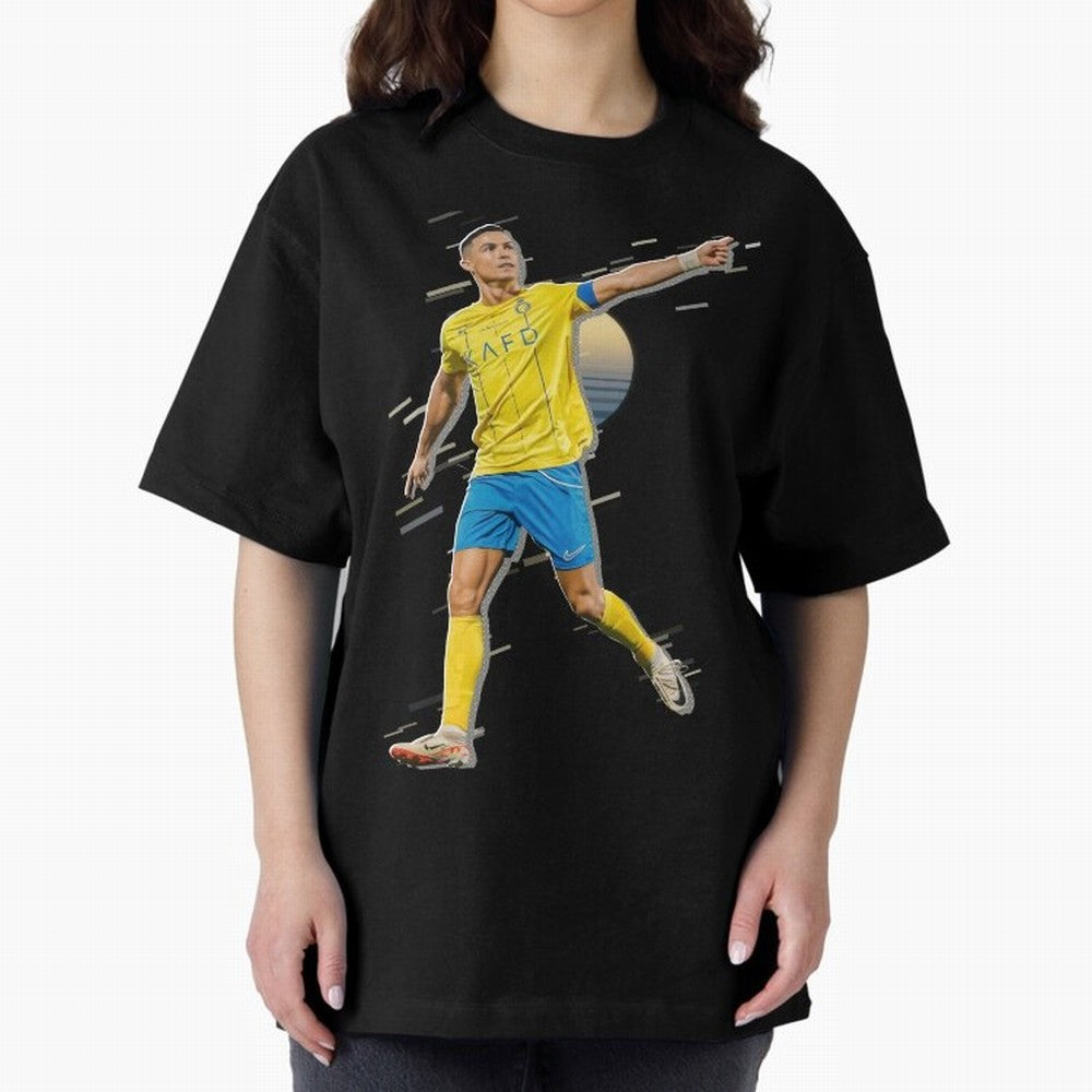 Ronaldo al nassr Oversized T-Shirt Make Every Kick Count in Match Day Hype around FIFA World Cup 2026, Haaland, Portugal, Spain and Germany, Match Day Excitement, Supporter Culture, Golden Goals and Global Football Passion; Great for Supporters Who