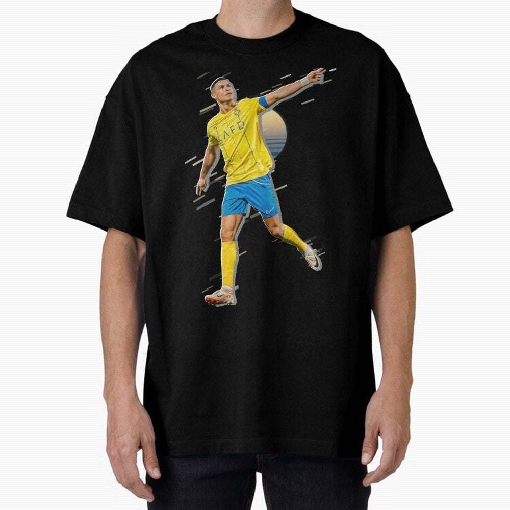Ronaldo al nassr Oversized T-Shirt Make Every Kick Count in Match Day Hype around FIFA World Cup 2026, Haaland, Portugal, Spain and Germany, Match Day Excitement, Supporter Culture, Golden Goals and Global Football Passion; Great for Supporters Who