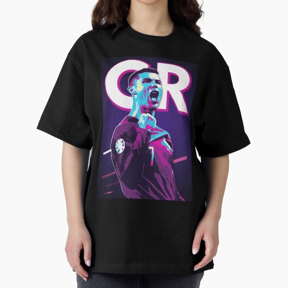 Ronaldo Oversized T-Shirt Remember FIFA World Cup 2026 Group Stage for Fans of Messi and Cristiano Ronaldo and England, France and Netherlands, Bringing Retro Football Energy, Iconic Rivalries, Trophy Chase Drama and Stadium Atmosphere; Perfect for