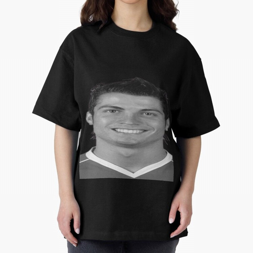 Cristiano Ronaldo Oversized T-Shirt Follow the Final Road of FIFA World Cup 2026 USA Canada Mexico Centered on Messi, Neymar and Mbappe, Brazil, Portugal and Argentina Energy, Retro Football Energy, Iconic Rivalries, Trophy Chase Drama and Stadium