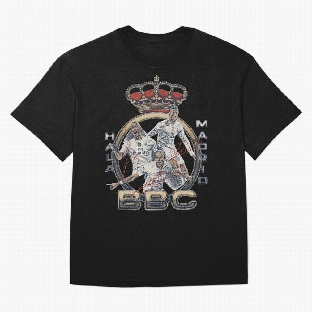 BBC of Real Madrid Oversized T-Shirt Bring Global Tournament Vibes to Match Day Hype around FIFA World Cup 2026, Neymar, Argentina, France and Brazil, Champion Mindset, Group Stage Buzz, Knockout Tension and Passionate Fan Culture; Made for