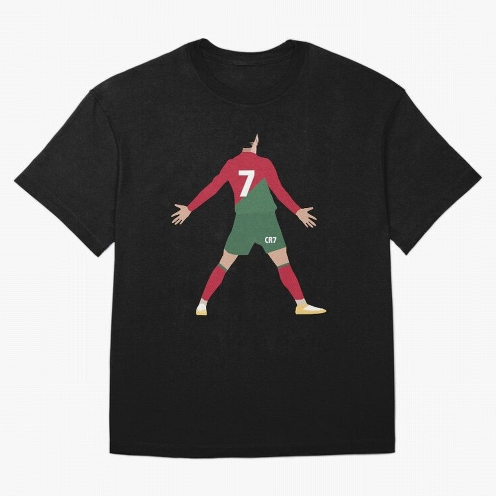 Cristiano Ronaldo illustration Oversized T-Shirt Show Love for Legendary Goals in FIFA World Cup 2026 USA Canada Mexico Spirit, with Argentina, Messi, Stadium Chants, National Pride, Trophy Dreams and Unforgettable Football Memories; Perfect for