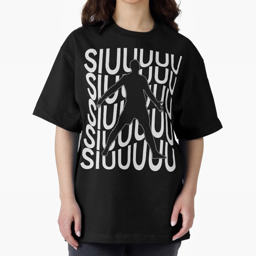 Siuuuuu Cute Soccer Present For Soccer Lovers Fan Kid's Boys Oversized T-Shirt Carry the Colors and Pride of Global Football Passion for FIFA World Cup 2026, Connected to Neymar, Haaland and Cristiano Ronaldo, Argentina, Stadium Chants, National