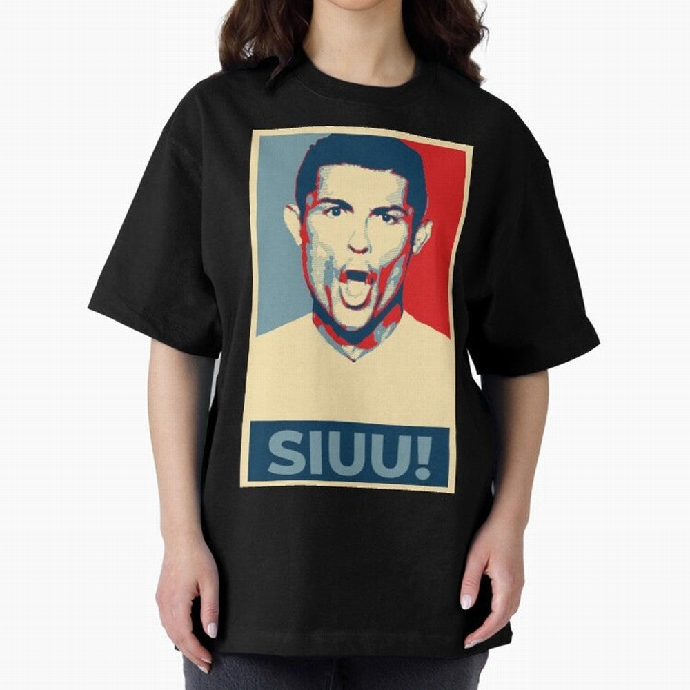 Ronaldo Siuu! - Hope Oversized T-Shirt Bring Bold Fan Energy to FIFA World Cup 2026 USA Canada Mexico for Fans of CR7 and Netherlands, Bringing Supporter Pride, Iconic Celebrations, Legendary Names and Global Match Day Energy; Ideal for Passionate