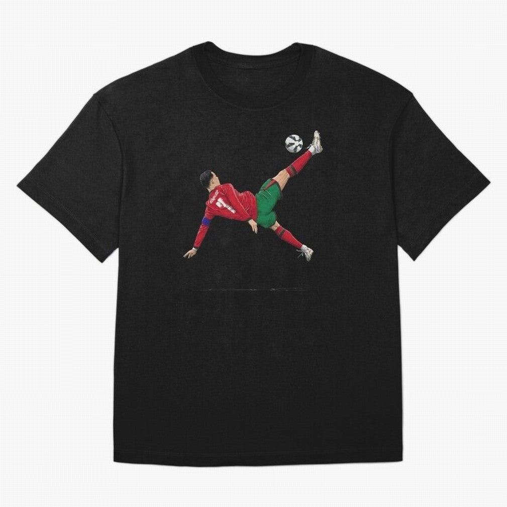 Ronaldo 910 Goal Bicycle Kick Oversized T-Shirt Keep the Legacy of FIFA World Cup 2026 USA Canada Mexico Spirit, with England, Mbappe, Football Passion, Legendary Performances, Festival Vibes and Supporter Community; Made for Collectors Who Enjoy