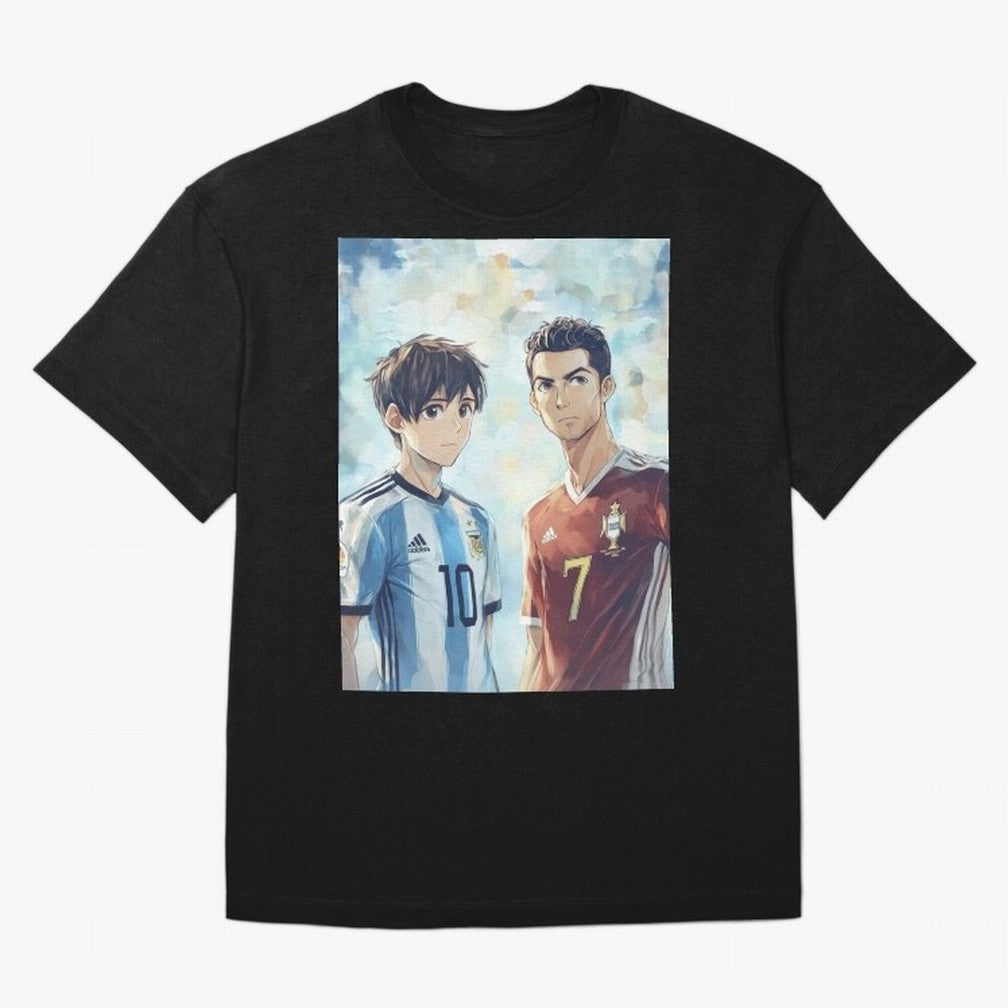 Lionel Messi and Cristiano Ronaldo Oversized T-Shirt Treasure the FIFA World Cup 2026 Group Stage Journey through Mbappe Highlights, Netherlands Pride, Stadium Memories, Football Loyalty, International Chants and Championship Tradition; Great for