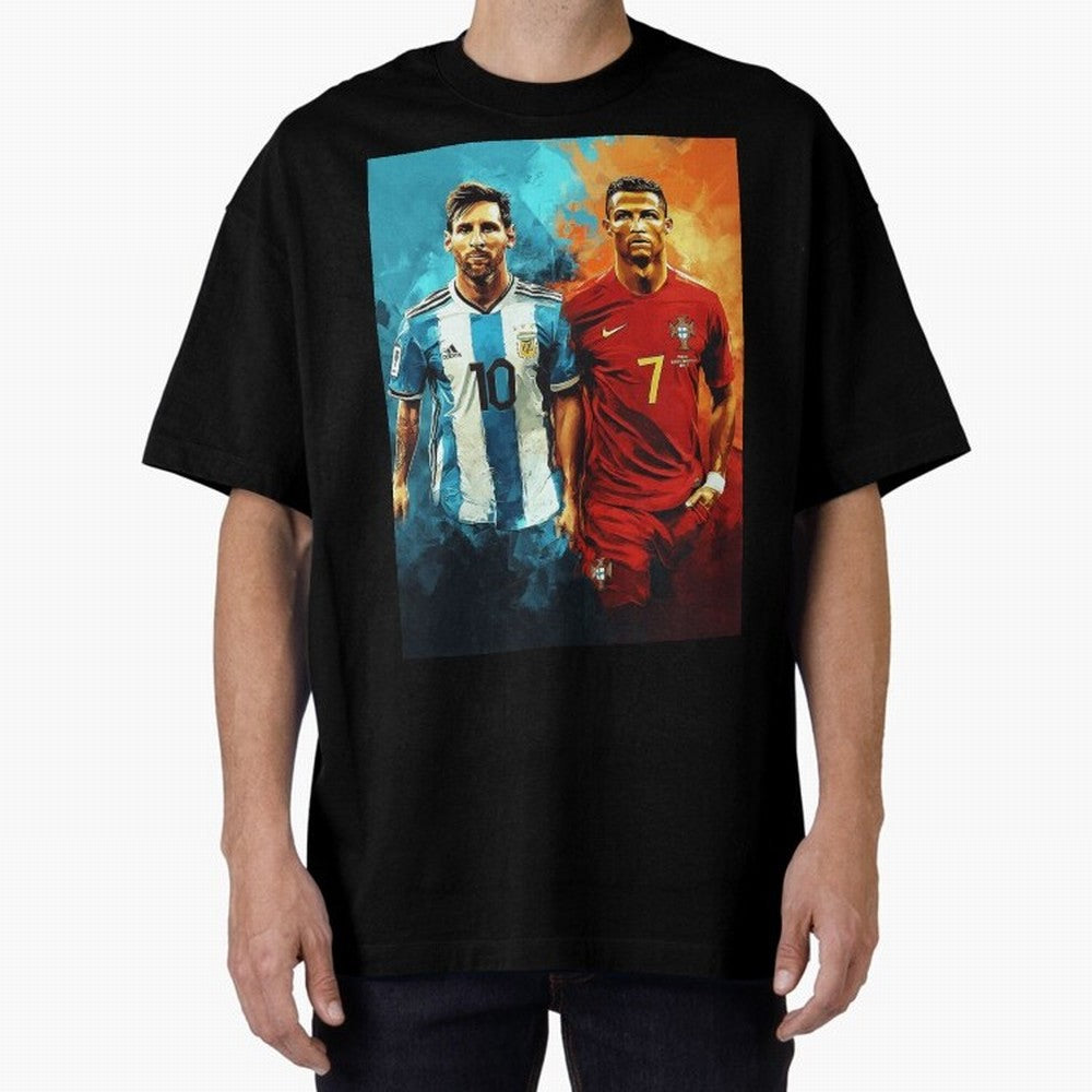 Lionel Messi and Cristiano Ronaldo Oversized T-Shirt Show Your Stadium Side during the FIFA World Cup 2026 USA Canada Mexico Journey through Messi Highlights, Argentina Pride, Game Day Rituals, Football Legends, Country Pride and the Road to the