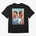 Lionel Messi and Cristiano Ronaldo Oversized T-Shirt Elevate the FIFA World Cup 2026 Journey through CR7 and Messi Highlights, Argentina and Brazil Pride, Sports Nostalgia, International Competition, Famous Players and Unforgettable Victories;