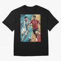 Lionel Messi and Cristiano Ronaldo Oversized T-Shirt Feel FIFA World Cup 2026 USA Canada Mexico Connected to Haaland and Mbappe, Argentina and Brazil Energy, Football History, Final Match Energy, Crowd Noise and Once in a Lifetime Moments; Ideal