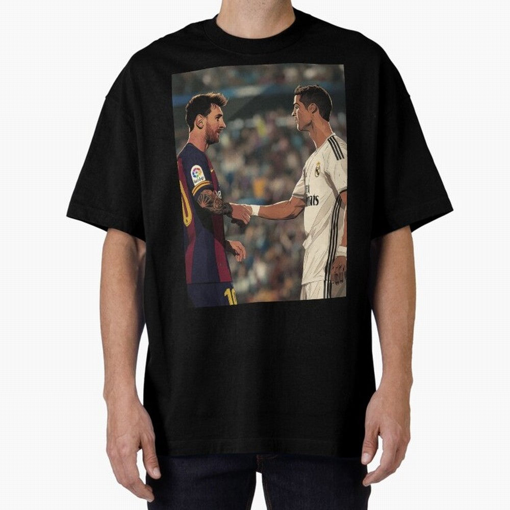 Lionel Messi and Cristiano Ronaldo Oversized T-Shirt Bring World Football Passion into FIFA World Cup 2026 USA Canada Mexico Featuring Cristiano Ronaldo, England Energy, Goal Celebration Energy, Supporter Heritage, Football Icons and Worldwide