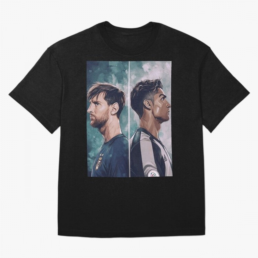 Lionel Messi and Cristiano Ronaldo Oversized T-Shirt Feel the Heartbeat of FIFA World Cup 2026 Group Stage Celebrating Mbappe, Spain and Netherlands Energy, Worldwide Fan Energy, Dramatic Goals, Stadium Lights and Championship Celebrations; Made