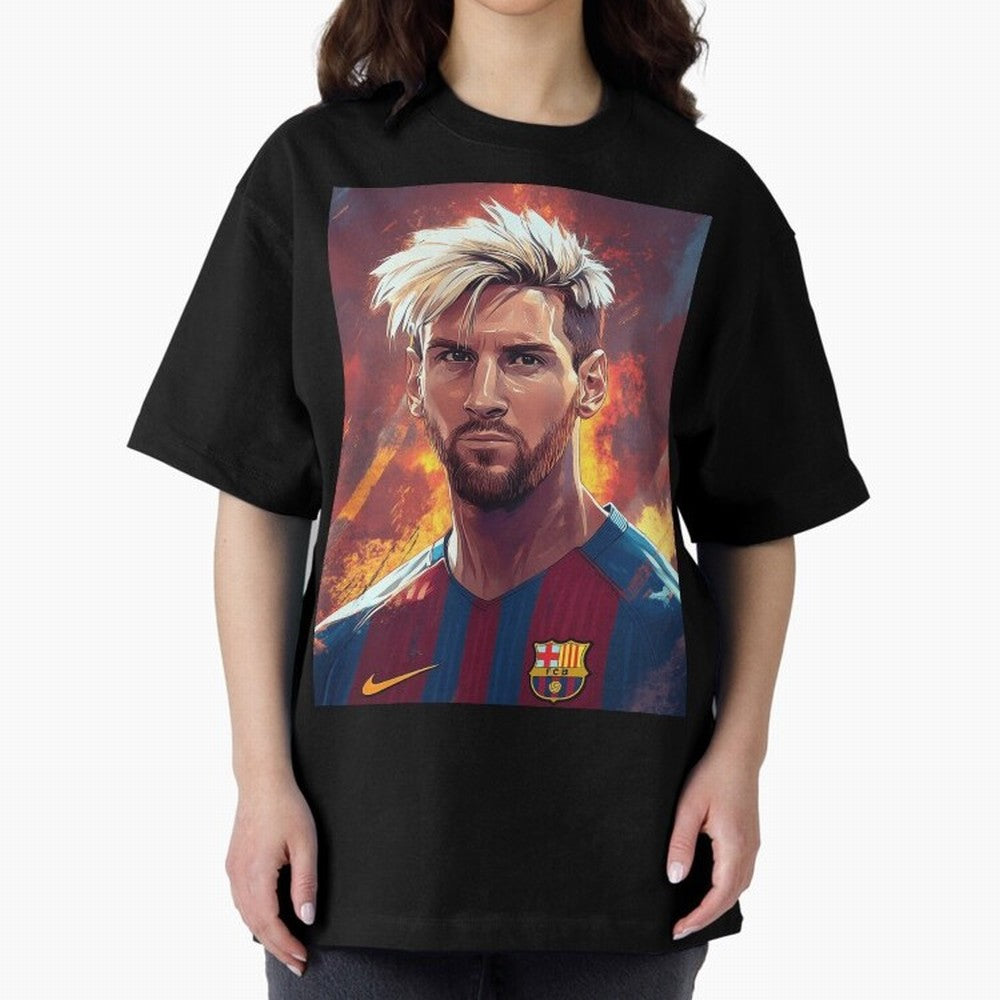 Lionel Messi Oversized T-Shirt Bring International Match Energy to FIFA World Cup 2026 Celebrating CR7, England Energy, Football History, Final Match Energy, Crowd Noise and Once in a Lifetime Moments; Made for Die Hard Supporters, Soccer Lovers,