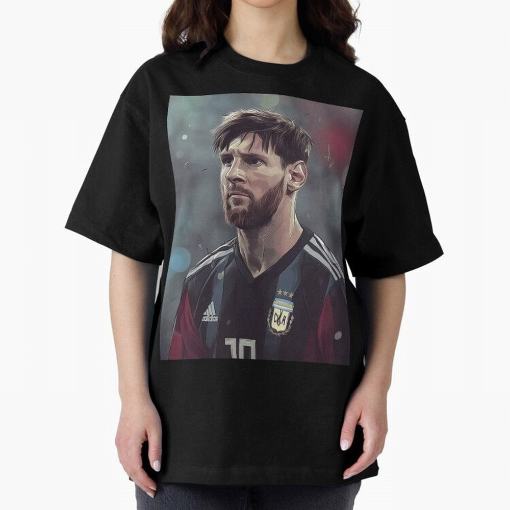 Lionel Messi Oversized T-Shirt Show Match Day Excitement for the FIFA World Cup 2026 Journey through Haaland and Mbappe Highlights, Spain and Netherlands Pride, Stadium Memories, Football Loyalty, International Chants and Championship Tradition;