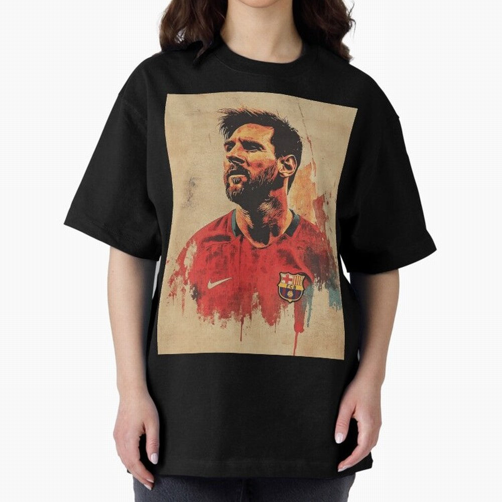 Lionel Messi Oversized T-Shirt Cheer for FIFA World Cup 2026 for Fans of Neymar and Netherlands, Bringing Football Passion, Legendary Performances, Festival Vibes and Supporter Community; Great for Watch Parties, Sports Bars, Family Nights, Fan