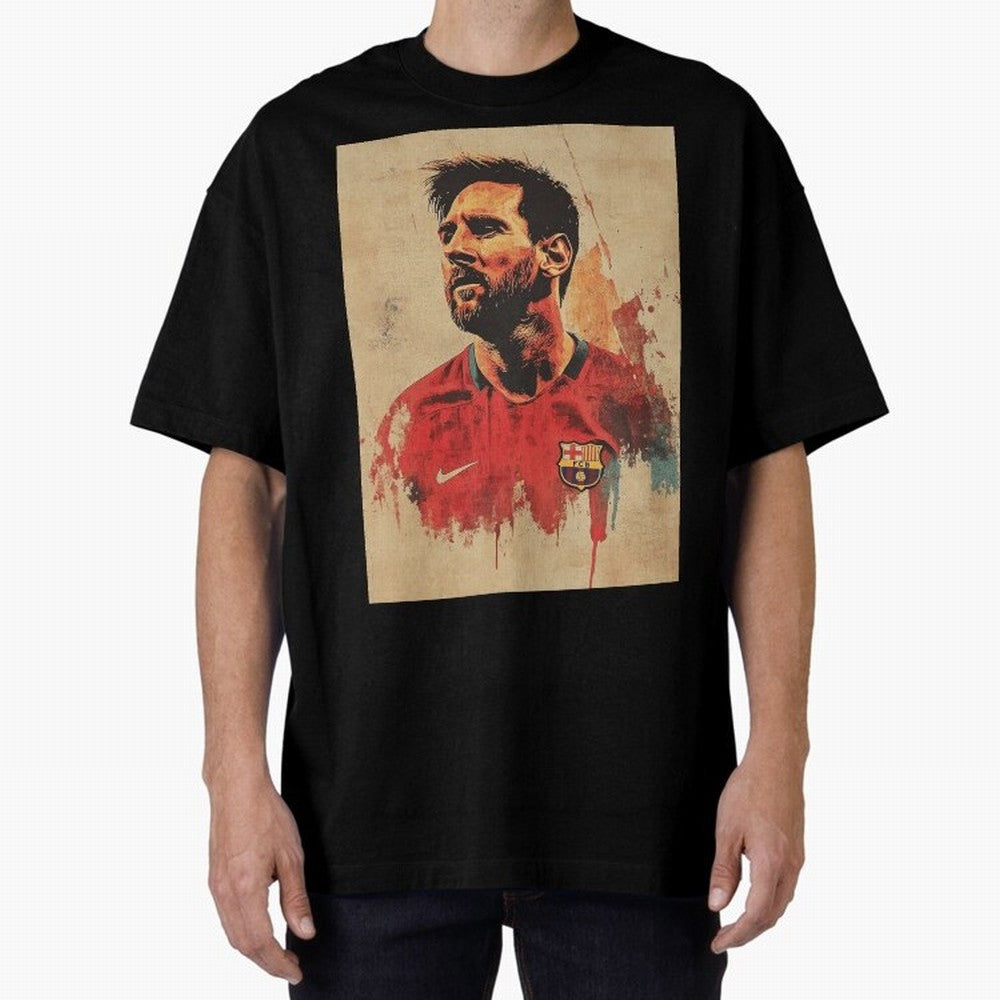 Lionel Messi Oversized T-Shirt Cheer for FIFA World Cup 2026 for Fans of Neymar and Netherlands, Bringing Football Passion, Legendary Performances, Festival Vibes and Supporter Community; Great for Watch Parties, Sports Bars, Family Nights, Fan