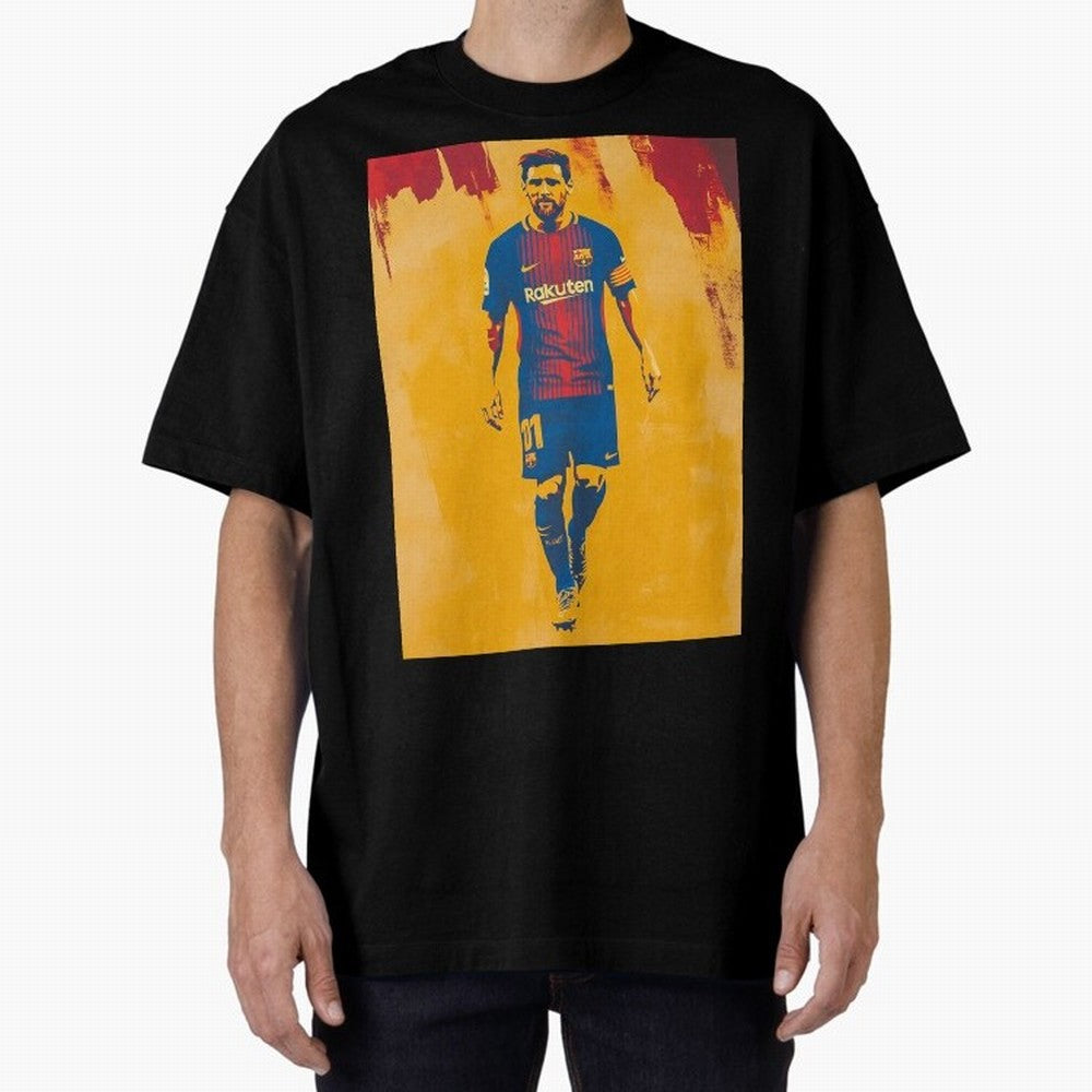Lionel Messi Oversized T-Shirt Support Your Favorite Stars during FIFA World Cup 2026 Highlighting Cristiano Ronaldo, England, France and Netherlands Energy, Football Passion, Legendary Performances, Festival Vibes and Supporter Community; Made for