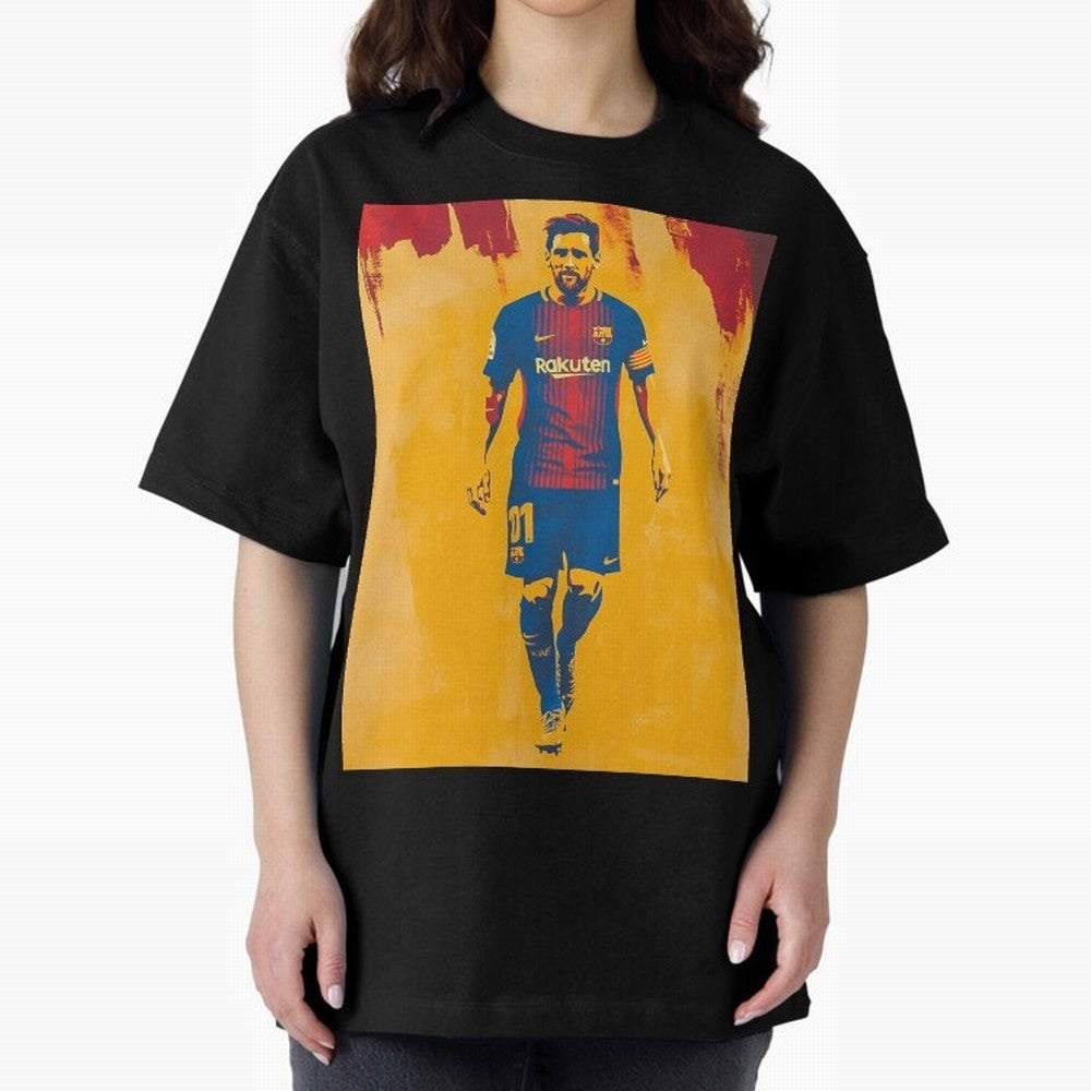 Lionel Messi Oversized T-Shirt Support Your Favorite Stars during FIFA World Cup 2026 Highlighting Cristiano Ronaldo, England, France and Netherlands Energy, Football Passion, Legendary Performances, Festival Vibes and Supporter Community; Made for