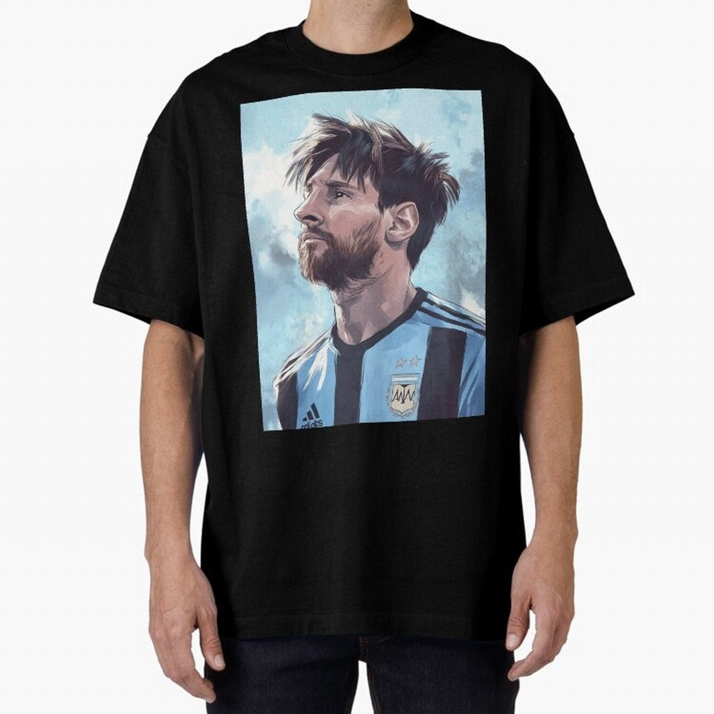 Lionel Messi Oversized T-Shirt Embrace FIFA World Cup 2026 Group Stage Capturing Haaland and Mbappe, Netherlands Energy, Football History, Final Match Energy, Crowd Noise and Once in a Lifetime Moments; Perfect for People Who Love Argentina,