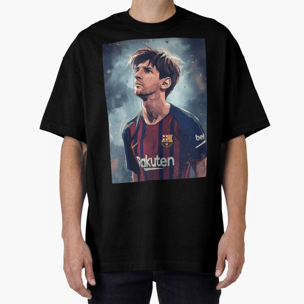 Lionel Messi Oversized T-Shirt Share the Excitement of Global Football Passion for FIFA World Cup 2026 Group Stage, Built around Neymar, Brazil, Match Day Excitement, Supporter Culture, Golden Goals and Global Football Passion; Perfect for People
