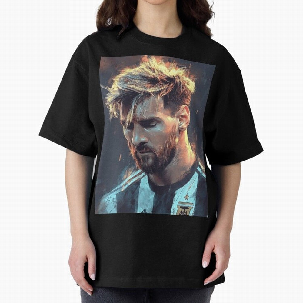 leo Messi Oversized T-Shirt Create FIFA World Cup 2026 for Fans of Neymar and Germany, Bringing Vintage Soccer Flavor, Modern Football Stars, National Flags and Final Night Emotion; Ideal for Football Dads, Football Moms, Friends, Collectors and