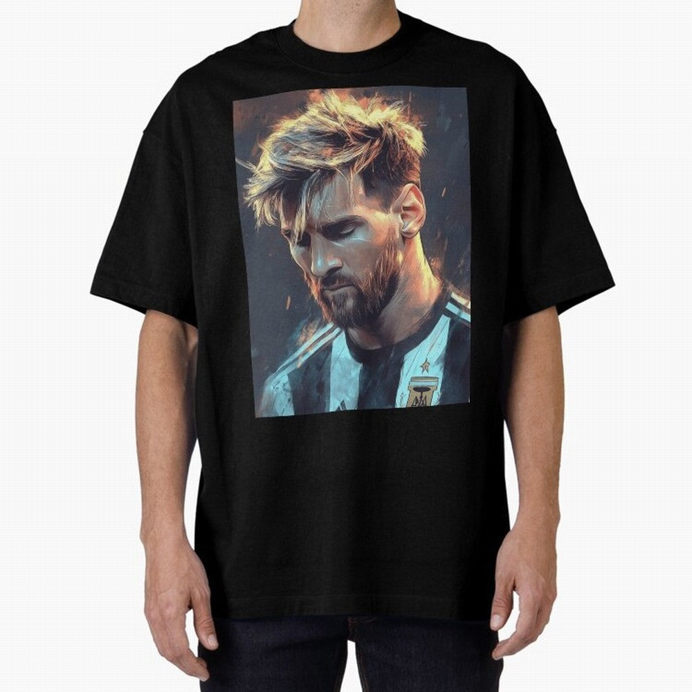 leo Messi Oversized T-Shirt Create FIFA World Cup 2026 for Fans of Neymar and Germany, Bringing Vintage Soccer Flavor, Modern Football Stars, National Flags and Final Night Emotion; Ideal for Football Dads, Football Moms, Friends, Collectors and