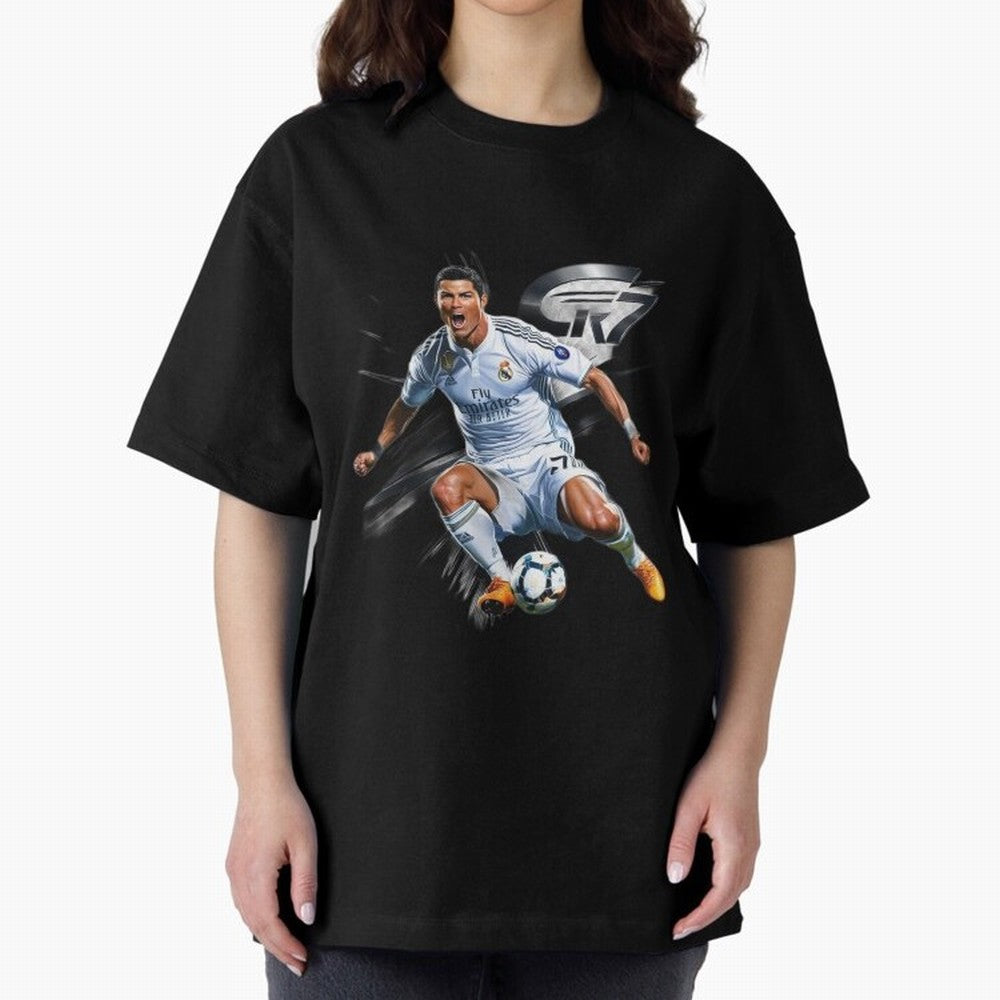 CR7 Ronaldo Legacy GOAT Soccer Fan T-Shirt ¨C Ultimate Football Icon Oversized T-Shirt Treasure Global Football Passion for FIFA World Cup 2026 USA Canada Mexico, Centered on CR7, Argentina, Goal Celebration Energy, Supporter Heritage, Football