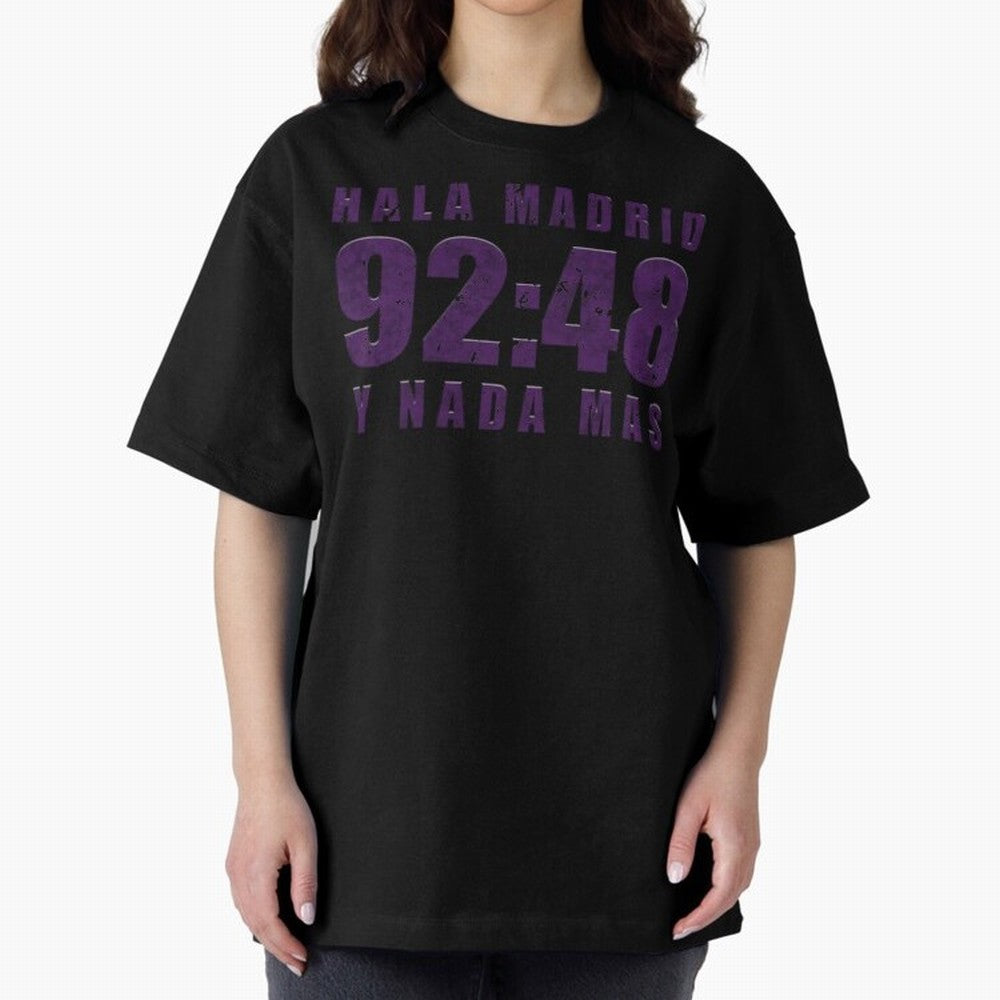 La Decima ChL 92:48 Madrid Hala Madrid Y Nada Mas History Made Madrid Bernabeu Football Soccer Legendary Oversized T-Shirt Show Championship Spirit for Match Day Hype around FIFA World Cup 2026, Haaland and Mbappe, England, France and Netherlands,