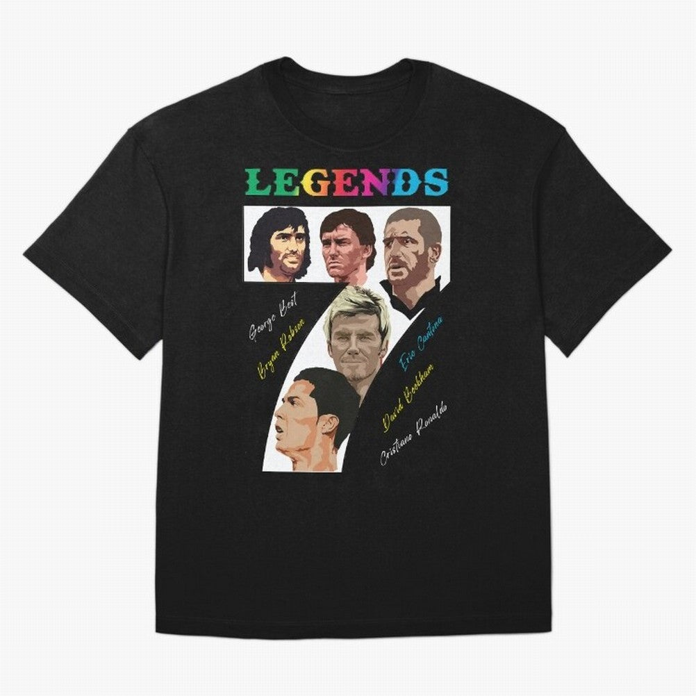 LEGENDS OF FOOTBALL Oversized T-Shirt Show Your Love for FIFA World Cup 2026 USA Canada Mexico Spirit, Highlighting France and Portugal, Mbappe, Championship Spirit, Famous Goals, Roaring Crowds and International Football Unity; Perfect for People