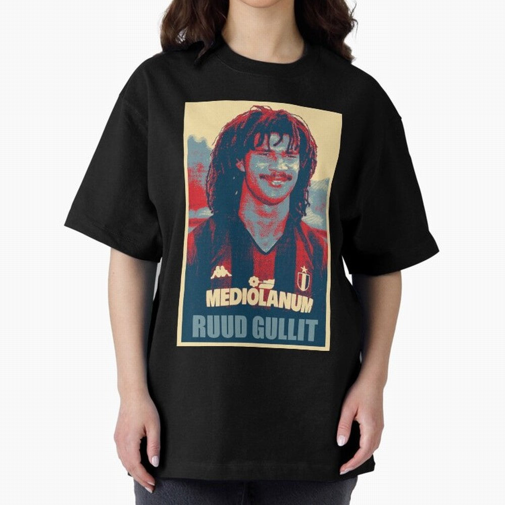 Ruud Gullit Oversized T-Shirt Support FIFA World Cup 2026 USA Canada Mexico for Fans of Mbappe and Argentina, France and Brazil, Bringing Stadium Memories, Football Loyalty, International Chants and Championship Tradition; Ideal for Passionate Fans