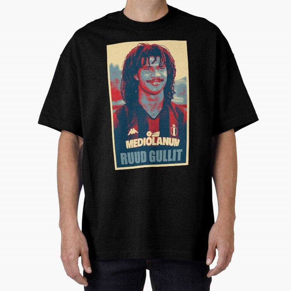 Ruud Gullit Oversized T-Shirt Support FIFA World Cup 2026 USA Canada Mexico for Fans of Mbappe and Argentina, France and Brazil, Bringing Stadium Memories, Football Loyalty, International Chants and Championship Tradition; Ideal for Passionate Fans