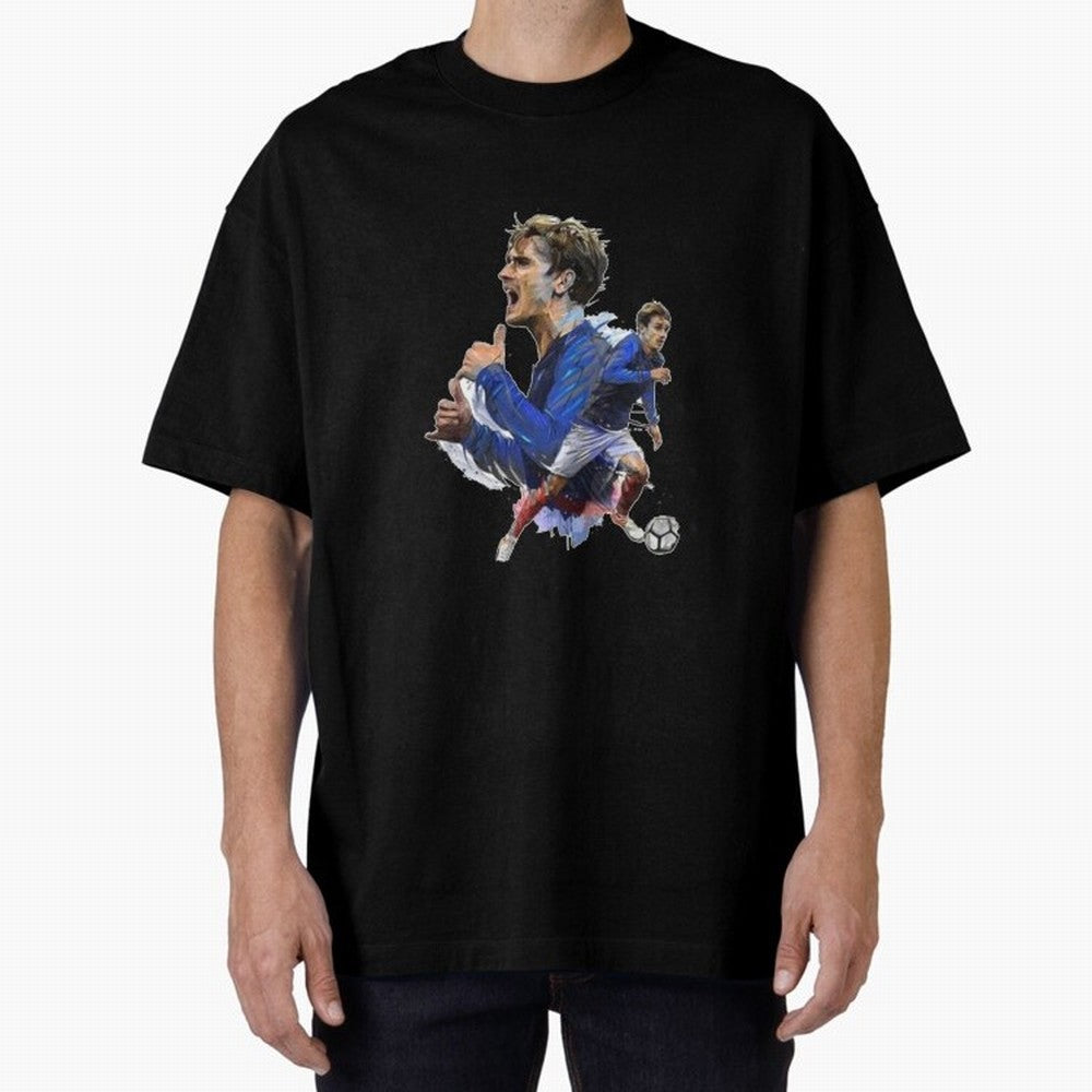 Griezmann Oversized T-Shirt Show Support during Global Football Passion for FIFA World Cup 2026, Built around Mbappe, Argentina, France and Brazil, Supporter Pride, Iconic Celebrations, Legendary Names and Global Match Day Energy; Built for