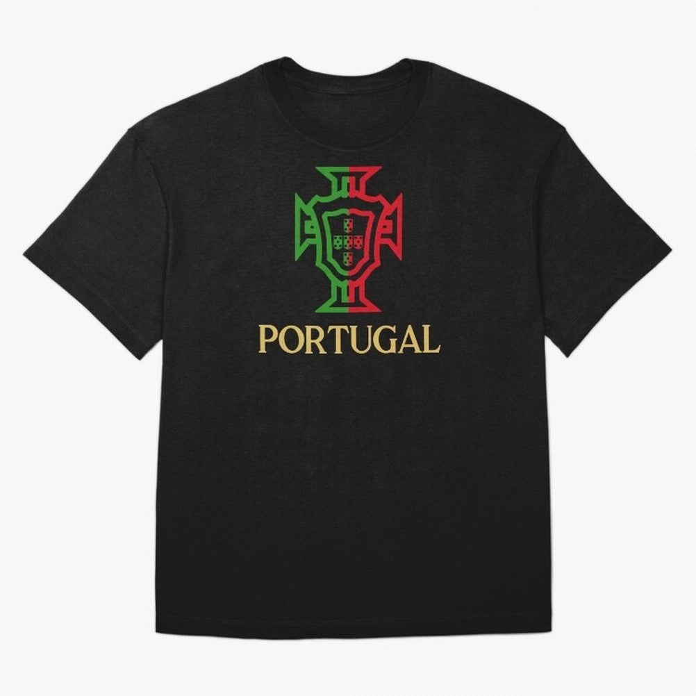 Portugal Tuga Gold Oversized T-Shirt Cheer for FIFA World Cup 2026 USA Canada Mexico Inspired by Messi, CR7 and Mbappe, Brazil, Portugal and Argentina Energy, Football Passion, Legendary Performances, Festival Vibes and Supporter Community; Perfect