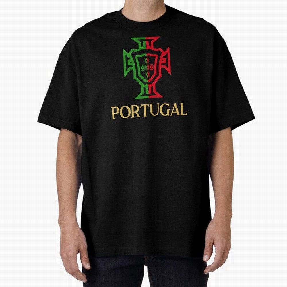 Portugal Tuga Gold Oversized T-Shirt Cheer for FIFA World Cup 2026 USA Canada Mexico Inspired by Messi, CR7 and Mbappe, Brazil, Portugal and Argentina Energy, Football Passion, Legendary Performances, Festival Vibes and Supporter Community; Perfect