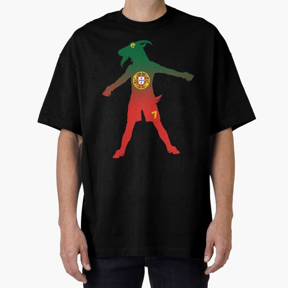 Cristiano Ronaldo GOAT Oversized T-Shirt Feel the Trophy Chase of the FIFA World Cup 2026 Group Stage Journey through Messi, Neymar and Mbappe Highlights, France and Portugal Pride, Worldwide Fan Energy, Dramatic Goals, Stadium Lights and