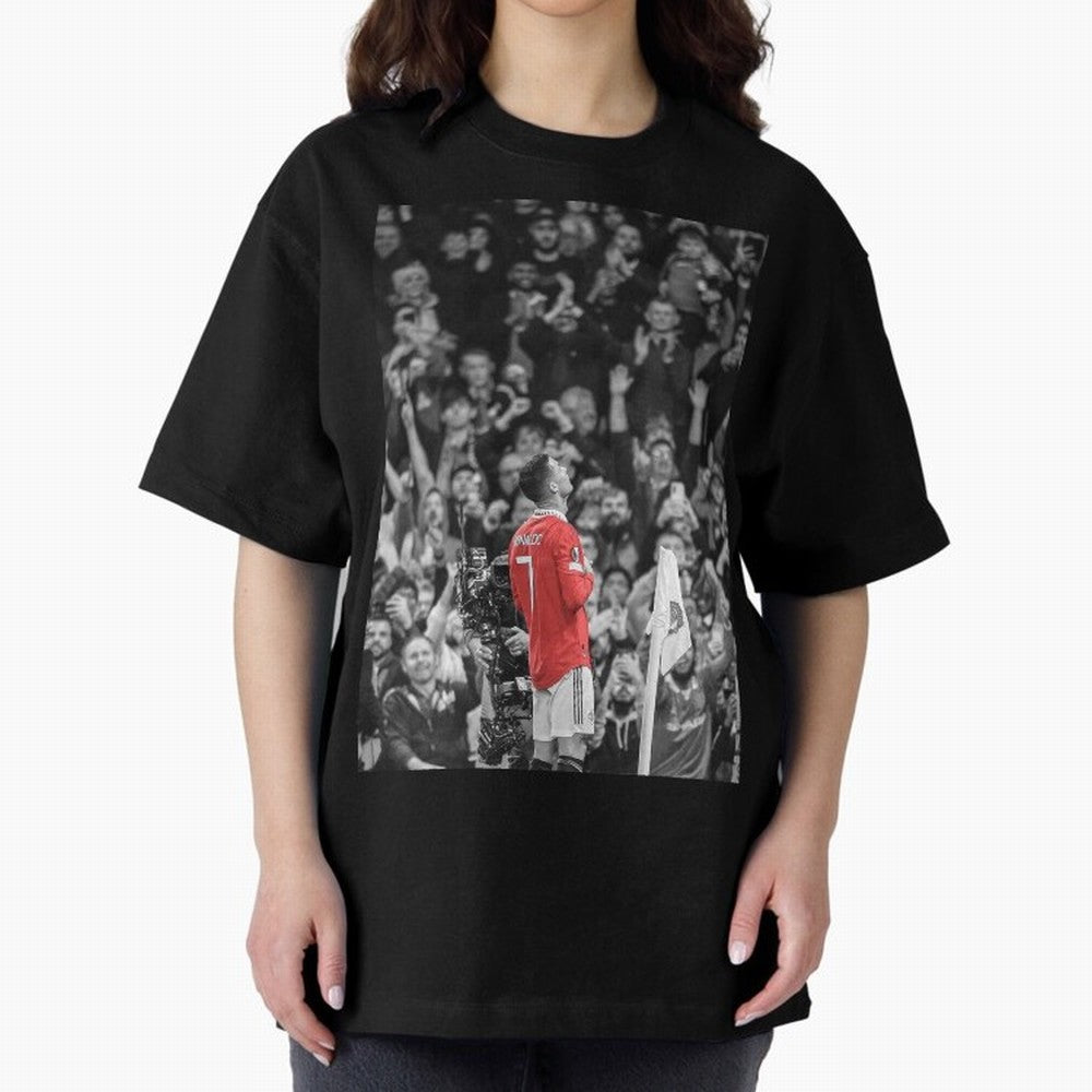 Cristiano Ronaldo Manchester United Oversized T-Shirt Bring Bold Fan Energy to the FIFA World Cup 2026 Journey through Haaland Highlights, Spain and Netherlands Pride, Fan Favorite Moments, National Team Passion, Big Match Drama and Soccer History;