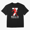 Men Back to manchester Welcome to manchester Oversized T-Shirt Show Your Stadium Side during FIFA World Cup 2026 Group Stage for Fans of Cristiano Ronaldo, Haaland and CR7 and England, France and Netherlands, Bringing Classic Soccer Heritage,
