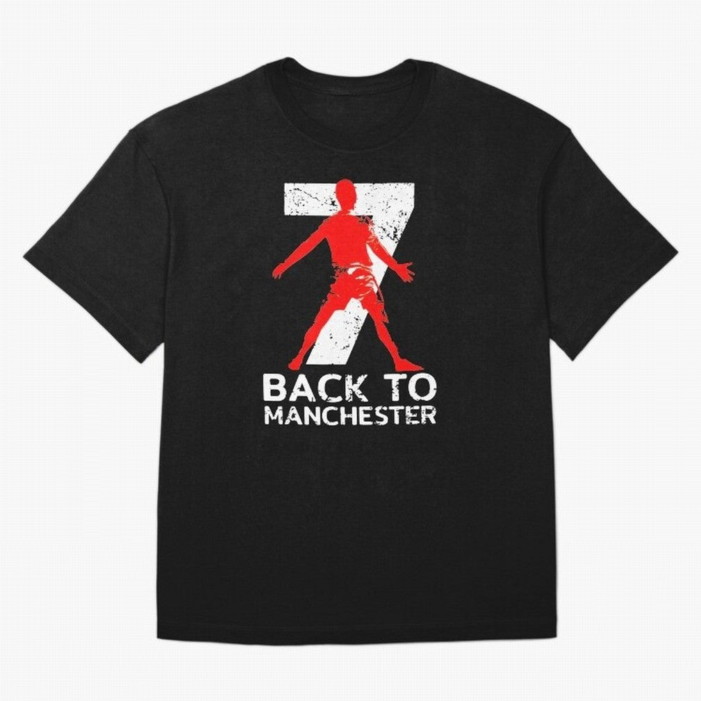 Men Back to manchester Welcome to manchester Oversized T-Shirt Show Your Stadium Side during FIFA World Cup 2026 Group Stage for Fans of Cristiano Ronaldo, Haaland and CR7 and England, France and Netherlands, Bringing Classic Soccer Heritage,