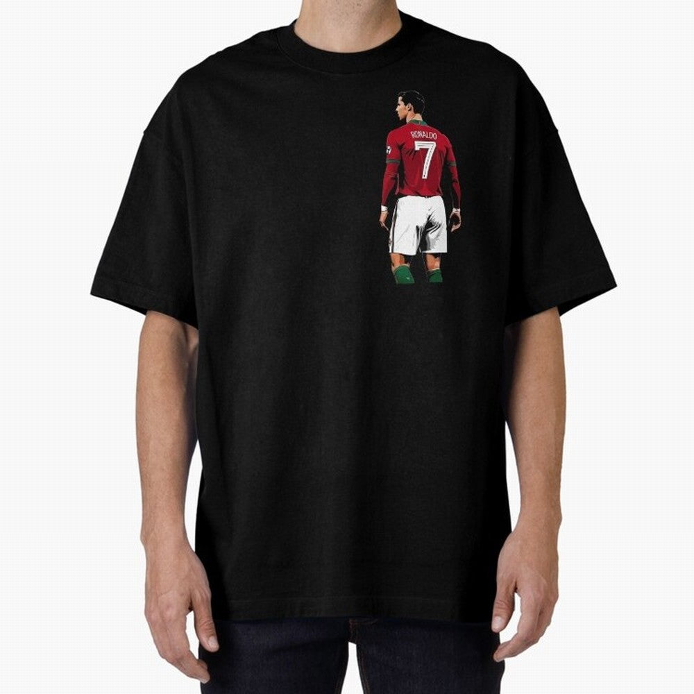 Cristiano Ronaldo inspired design Oversized T-Shirt Carry FIFA World Cup 2026 Group Stage Spirit, Highlighting Portugal, Cristiano Ronaldo, Haaland and CR7, Tournament Hype, Historic Matchups, Family Viewing Parties and Global Sports Pride; Great