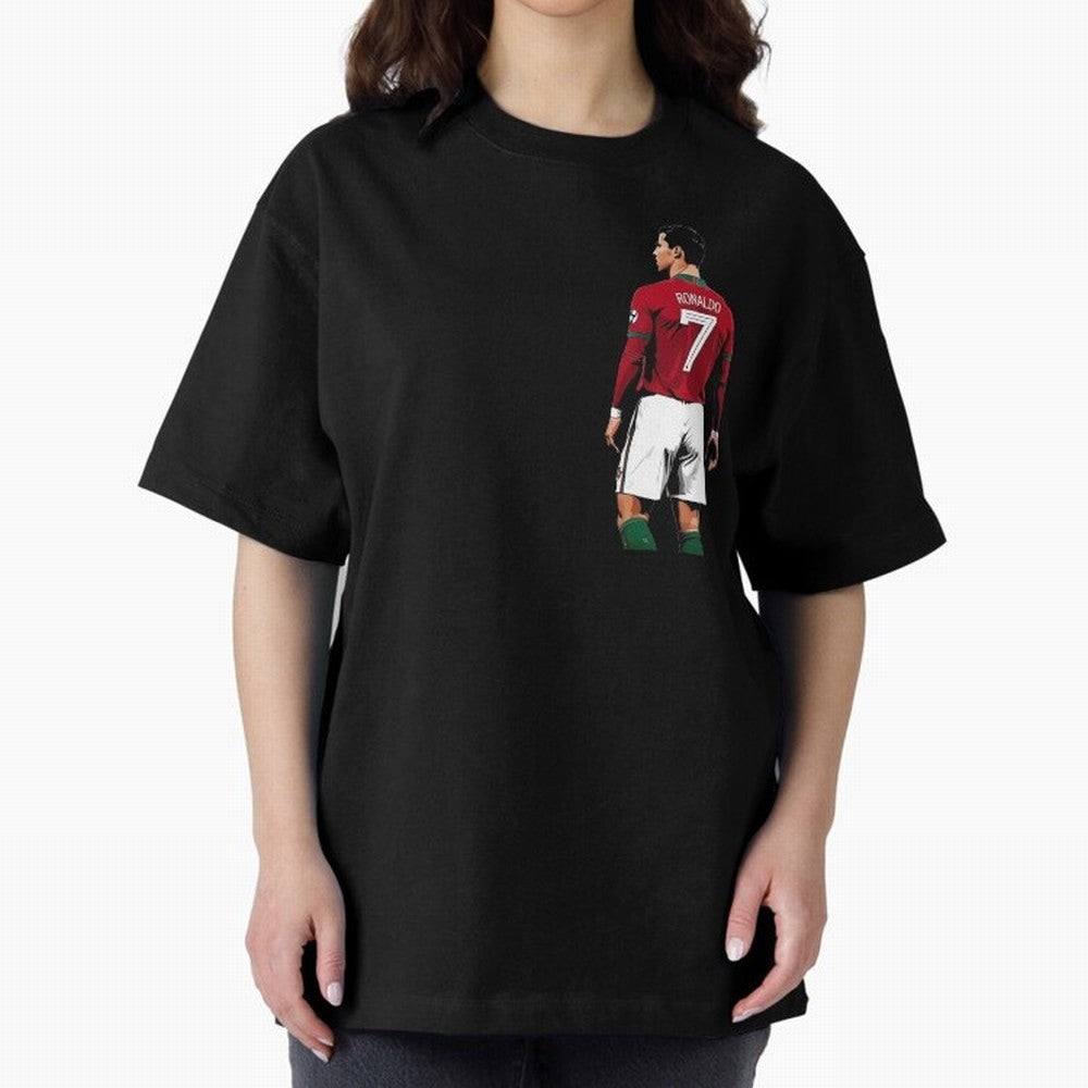Cristiano Ronaldo inspired design Oversized T-Shirt Carry FIFA World Cup 2026 Group Stage Spirit, Highlighting Portugal, Cristiano Ronaldo, Haaland and CR7, Tournament Hype, Historic Matchups, Family Viewing Parties and Global Sports Pride; Great