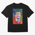 CR7 Pop Art Oversized T-Shirt Support Your Favorite Stars during Global Football Passion for FIFA World Cup 2026 Group Stage, Built around Messi and Cristiano Ronaldo, Spain, Football History, Final Match Energy, Crowd Noise and Once in a Lifetime