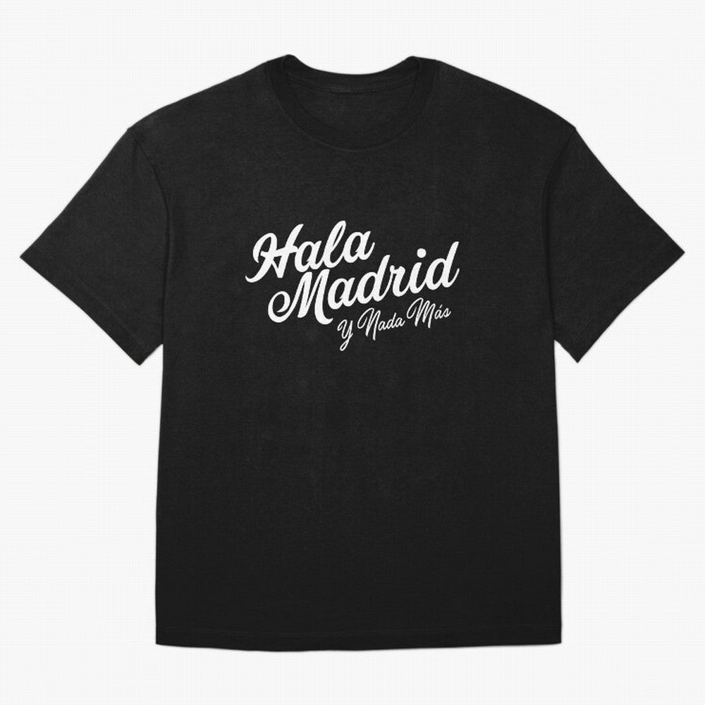 HALA MADRID Oversized T-Shirt Feel the Trophy Chase of Global Football Passion for FIFA World Cup 2026, Filled with Cristiano Ronaldo, Haaland and CR7, Portugal, Vintage Soccer Flavor, Modern Football Stars, National Flags and Final Night Emotion;