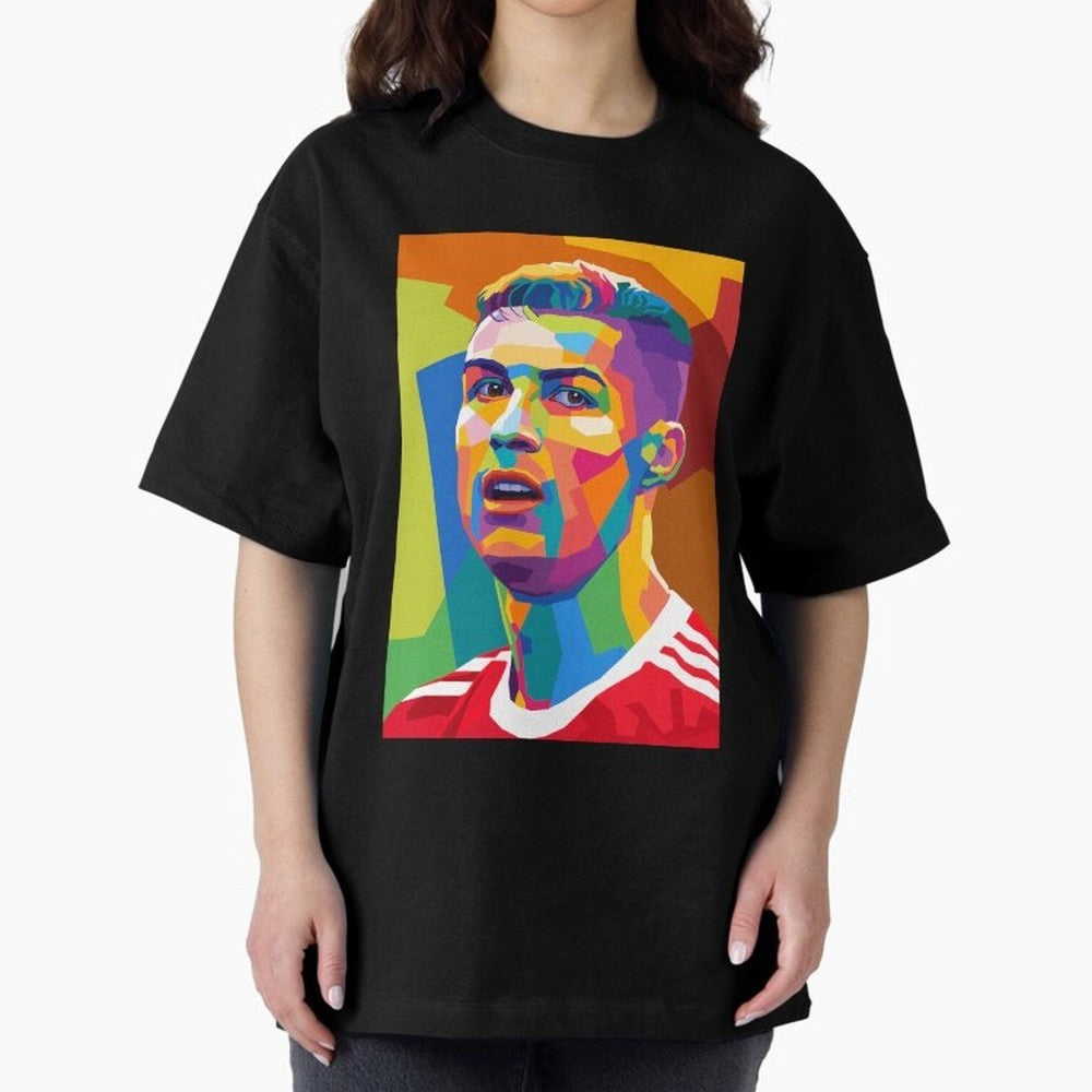 Cristiano Ronaldo Wpap Pop Art Oversized T-Shirt Celebrate the Magic of FIFA World Cup 2026 with Neymar, Portugal, Spain and Germany Energy, Stadium Memories, Football Loyalty, International Chants and Championship Tradition; Built for Supporters