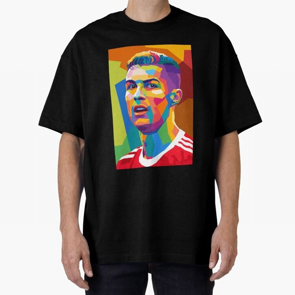 Cristiano Ronaldo Wpap Pop Art Oversized T-Shirt Celebrate the Magic of FIFA World Cup 2026 with Neymar, Portugal, Spain and Germany Energy, Stadium Memories, Football Loyalty, International Chants and Championship Tradition; Built for Supporters