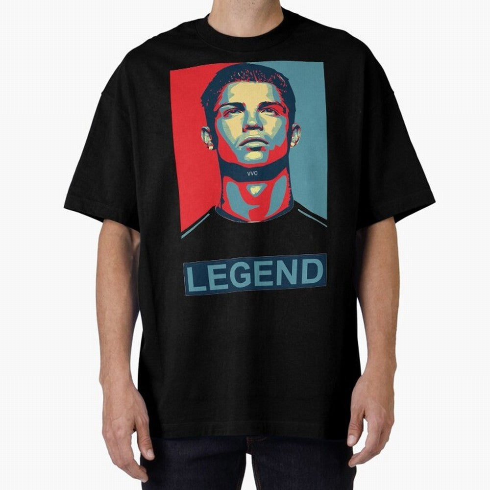 cristiano ronaldo legend Es Oversized T-Shirt Bring World Football Passion into Match Day Hype around FIFA World Cup 2026, Mbappe and Neymar, Spain, Game Day Rituals, Football Legends, Country Pride and the Road to the Final; Made for Die Hard
