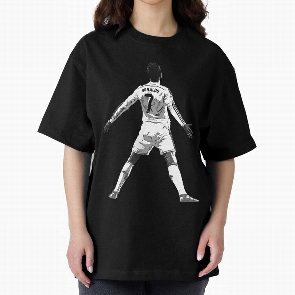 CR7 Cristiano Ronaldo Artwork - Pop Art Style Oversized T-Shirt Feel the Trophy Chase of the FIFA World Cup 2026 Journey through Messi, CR7 and Mbappe Highlights, Spain Pride, Stadium Memories, Football Loyalty, International Chants and