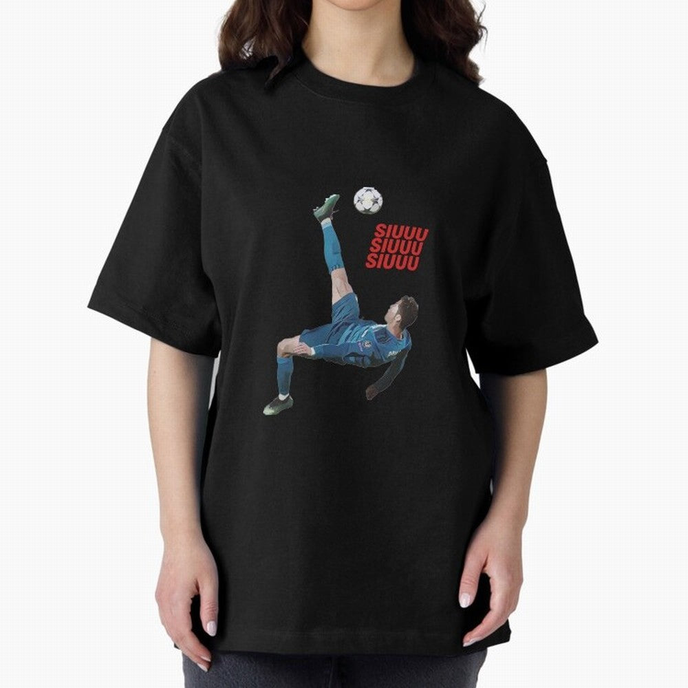 SIUUU #33 Oversized T-Shirt Bring Supporter Culture to Global Football Passion for FIFA World Cup 2026 Group Stage, Featuring Messi and Cristiano Ronaldo, Brazil, Portugal and Argentina, Supporter Pride, Iconic Celebrations, Legendary Names and