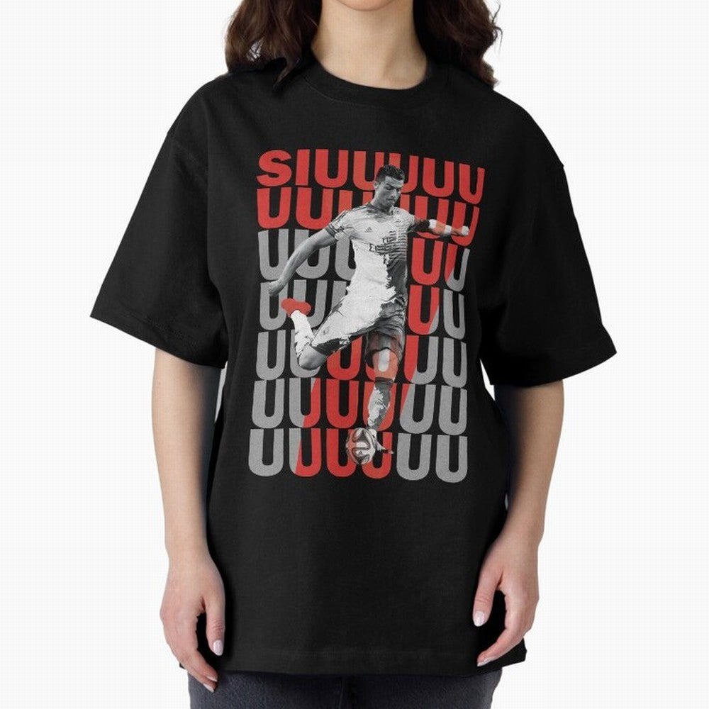 Siuuuuuu Cristiano Ronaldo Oversized T-Shirt Make Game Day About Match Day Hype around FIFA World Cup 2026, Messi, France and Portugal, Football Festival Excitement, Trophy Ambitions, Country Rivalries and Star Player Buzz; Made for Collectors Who