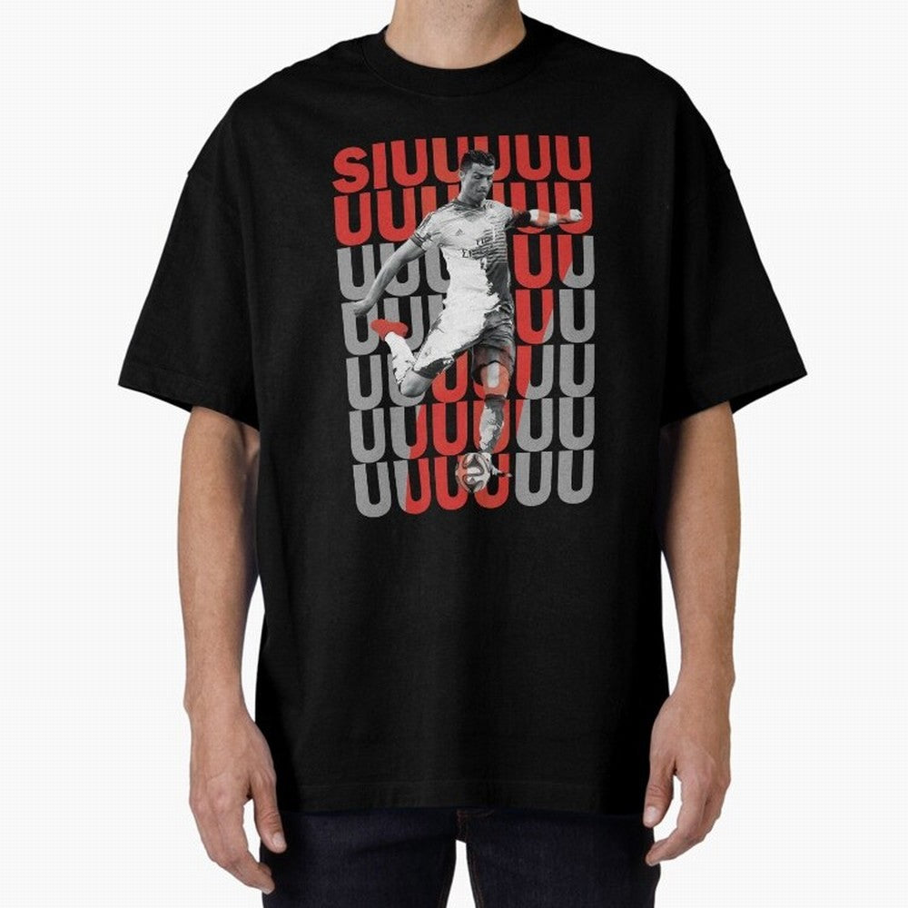 Siuuuuuu Cristiano Ronaldo Oversized T-Shirt Make Game Day About Match Day Hype around FIFA World Cup 2026, Messi, France and Portugal, Football Festival Excitement, Trophy Ambitions, Country Rivalries and Star Player Buzz; Made for Collectors Who
