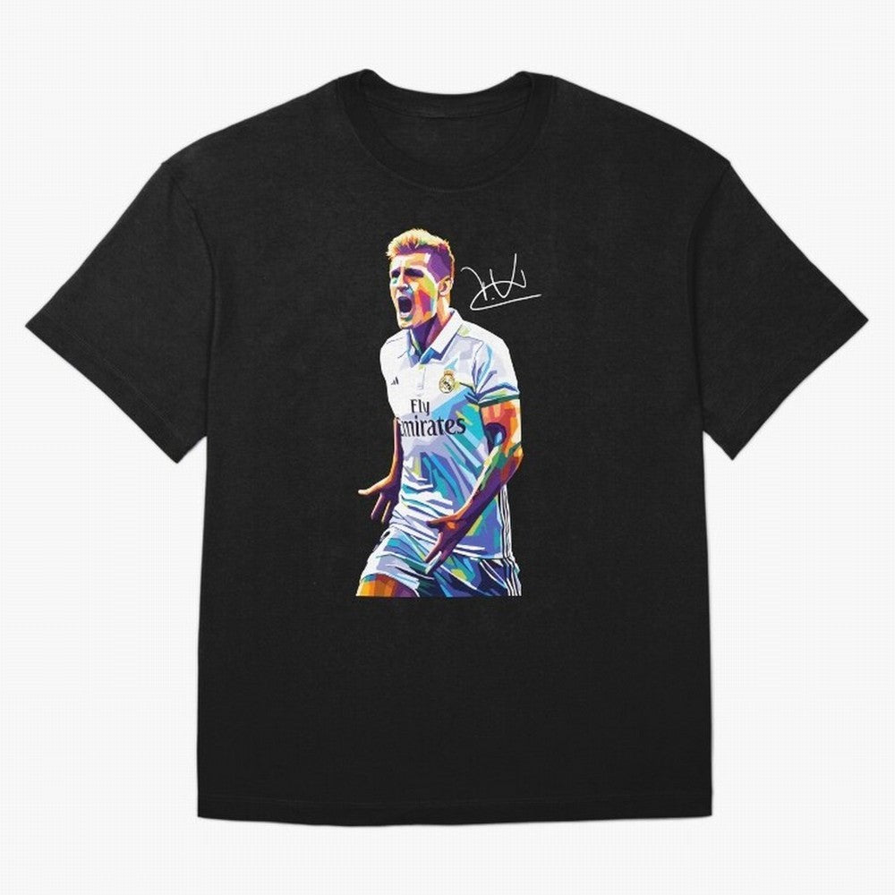 Kroos Footballer Wpap Art Oversized T-Shirt Feel the Heartbeat of Match Day Hype around FIFA World Cup 2026, Haaland, Netherlands, Football History, Final Match Energy, Crowd Noise and Once in a Lifetime Moments; Created for Match Day Parties,