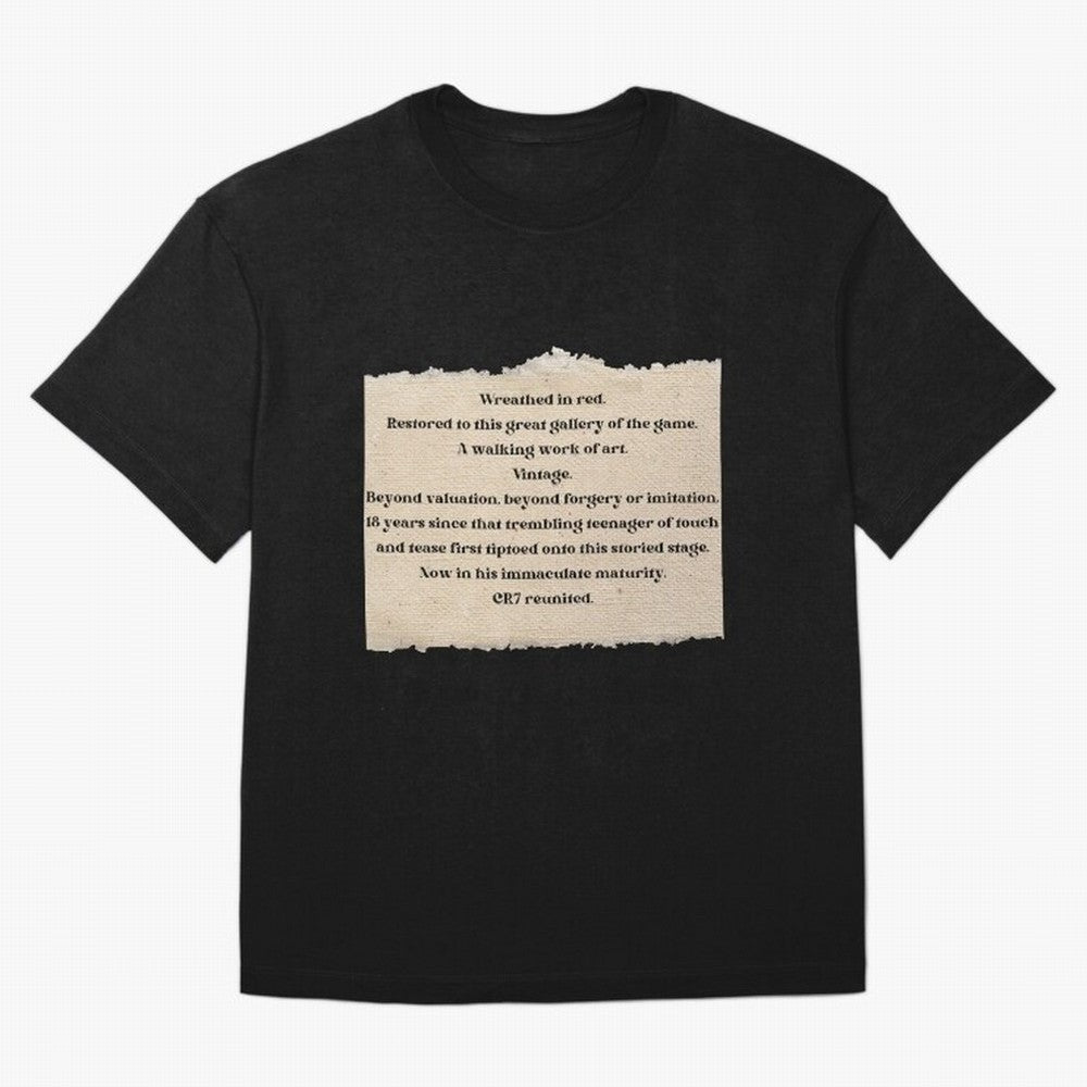Cristiano Ronaldo Peter Drury Oversized T-Shirt Celebrate the Road through FIFA World Cup 2026 USA Canada Mexico Capturing Cristiano Ronaldo, Haaland and CR7, Argentina and Brazil Energy, Football Festival Excitement, Trophy Ambitions, Country